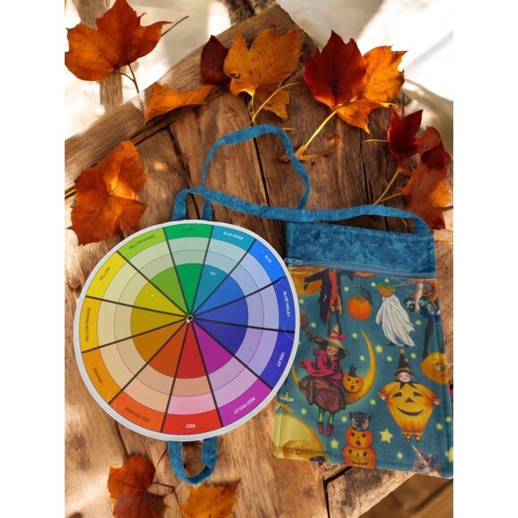 Witchy-Themed Handcrafted Crossbody Bag Zipper Closure Halloween - Picture 9 of 10